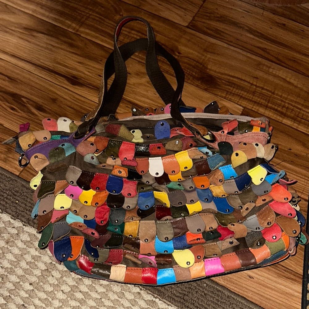 Multicolor Patchwork Tote Bag - image 3